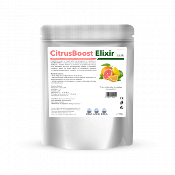 CitrusBoost Elixir, Produs natural pe baza de microorganisme si acizi humici si fulvici pentru biostimularea citricelor, 100 g
