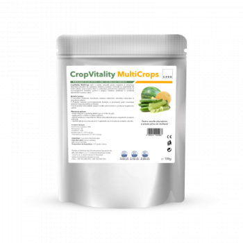 CropVitality MultiCrops, Produs natural pe baza de microorganisme si nutrienti pentru castraveti, dovlecei si pepeni, 100 g