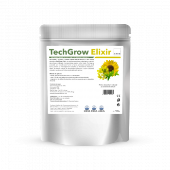 TechGrow Elixir, Produs natural pe baza de microoganisme pentru biostimularea plantelor tehnice, 100 g