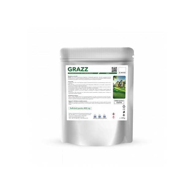 GRAZZ – FERTILIZANT EU DE TIP PFC 1, CMC 1 CF. REG. (CE) 1009/2019 Foliar pentru gazon, 200g