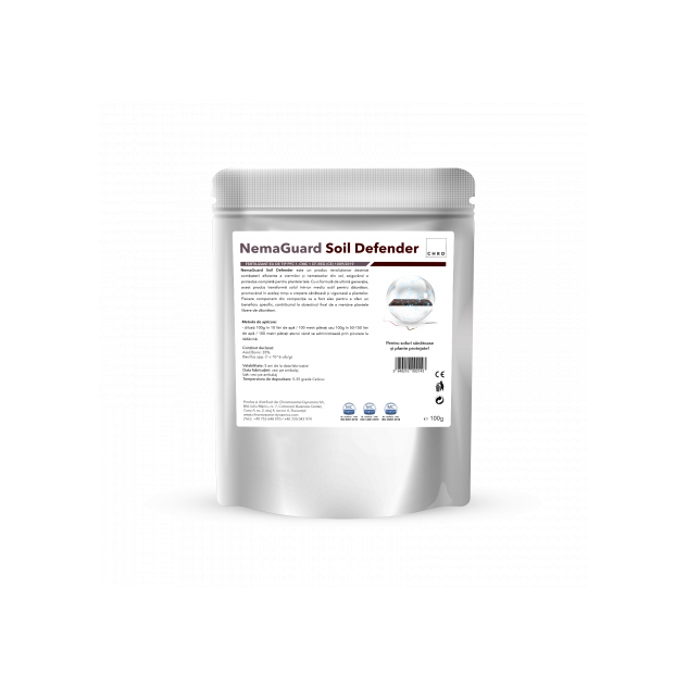 NemaGuard Soil Defender, Produs natural pentru biocontrolul viermilor si nematozilor din sol, 100 g